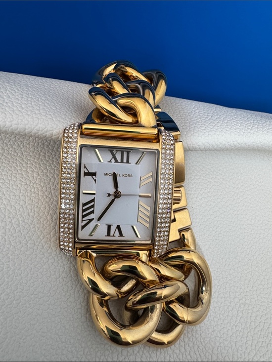 Michael Kors Accessories - Michael Kors Gold Chain-Link Crystal Accent Women's Watch